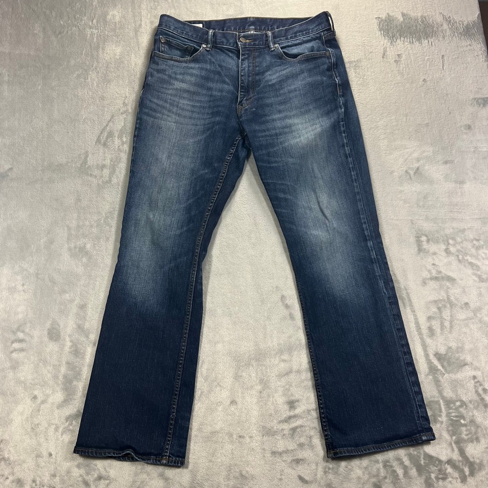 BANANA REPUBLIC Bootcut Jeans Mens 34x32 Blue Good Stretch Denim Western‎ Casual